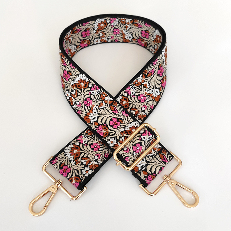 Új női, széles, 5 cm-es etnikai stílusú vállpánt, állítható egy vállú futártáska, hosszú pántos öv