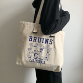 Ženska platnena torba na rame Zarxcop medvjedić Ženska ležerna ručna torba Velika torba Pamučna torba za plažu za višekratnu kupnju