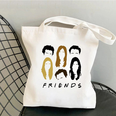 Draugi Tv Show iepirkumu maisiņš bolsa iepirkumu otrreizējās pārstrādes maisiņš eco bag reciclaje ecobag bolsas reutilizables tīkls sac toile