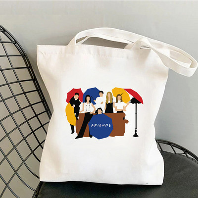 Draugi Tv Show iepirkumu maisiņš bolsa iepirkumu otrreizējās pārstrādes maisiņš eco bag reciclaje ecobag bolsas reutilizables tīkls sac toile