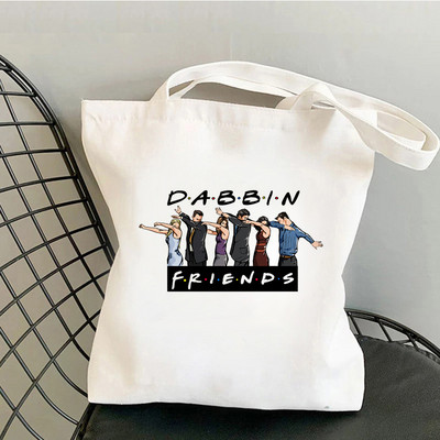 Draugi Tv Show iepirkumu maisiņš bolsa iepirkumu otrreizējās pārstrādes maisiņš eco bag reciclaje ecobag bolsas reutilizables tīkls sac toile