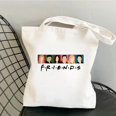 Draugi Tv Show iepirkumu maisiņš bolsa iepirkumu otrreizējās pārstrādes maisiņš eco bag reciclaje ecobag bolsas reutilizables tīkls sac toile