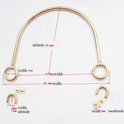 Μεταλλικές λαβές τσάντας για τσάντα λουράκι ώμου με τσάντα κοντό χερούλι Αξεσουάρ ραπτικής τσάντας για τσάντες сумка с короткой ручкой