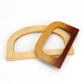 1 kom. Ručno izrađena drvena ručka u obliku slova D, zamjenska klasična okrugla torba, ukrasni, jednostavni gradijent, DIY pribor za pravokutnu torbicu