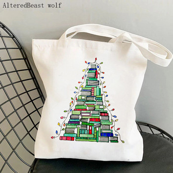 Shopper Flowery Books Cartoons Printed Tote Bag γυναικεία τσάντα Harajuku shopper κορίτσι Τσάντα για ψώνια Shoulder Lady Canvas Bag