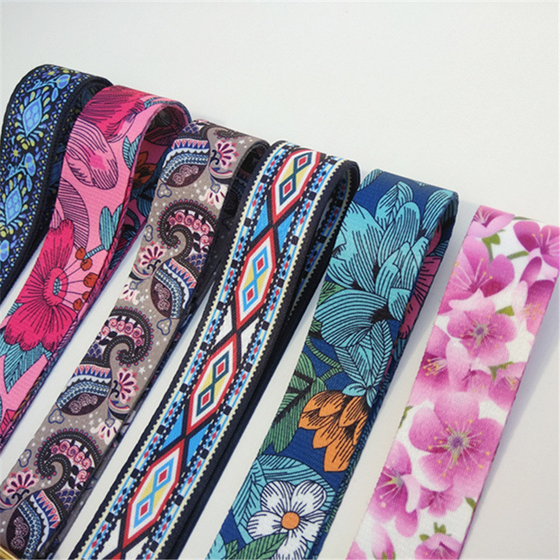 Táska pánt Kézitáska Öv Női Váll keresztben Messenger Táskák Szíjtáska Kiegészítők Virág Színes, széles, állítható pántos öv