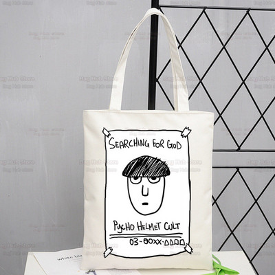 Mob Psycho 100 platnena torba na rame Ženske ručne torbe Shigeo Kageyama Ekološke torbe za višekratnu upotrebu One Anime Manga torba Ulzzang torbe