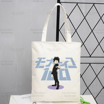 Mob Psycho 100 platnena torba na rame Ženske ručne torbe Shigeo Kageyama Ekološke torbe za višekratnu upotrebu One Anime Manga torba Ulzzang torbe