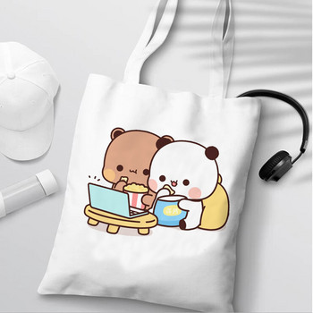 Bubu Dudu Anime Tote Bag Πτυσσόμενη Τσάντα αγορών Τσάντα Tote Τσάντα αγορών Αισθητική μόδα καμβά επαναχρησιμοποιούμενη τσάντα αγορών Θηλυκό