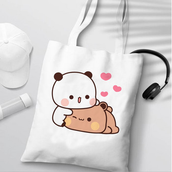 Bubu Dudu Anime Tote Bag Πτυσσόμενη Τσάντα αγορών Τσάντα Tote Τσάντα αγορών Αισθητική μόδα καμβά επαναχρησιμοποιούμενη τσάντα αγορών Θηλυκό