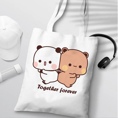 Bubu Dudu Anime kandekott Kokkupandav ostukott Kandekott Esteetiline mood lõuend korduvkasutatav ostukott, naissoost