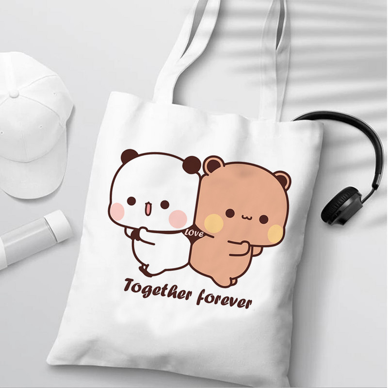 Bubu Dudu Anime kandekott Kokkupandav ostukott Kandekott Esteetiline mood lõuend korduvkasutatav ostukott, naissoost