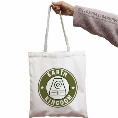 Avatar Az utolsó légidomár Aang és Appa Anime Grafikus Hipster Rajzfilm Nyomtatott Bevásárlótáskák Lányok Divat Alkalmi csomag Kézitáska