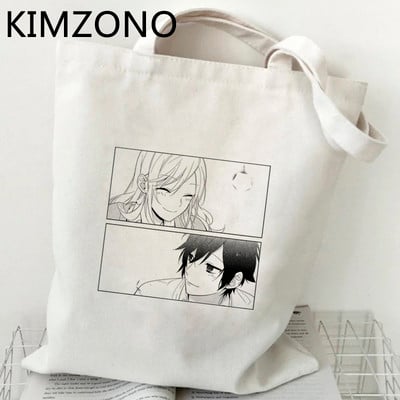 Horimiya torba za kupovinu pamučna višekratna torba za recikliranje bolsas de tela bag bolsas ecologicas tkana sklopiva reciclaje grab
