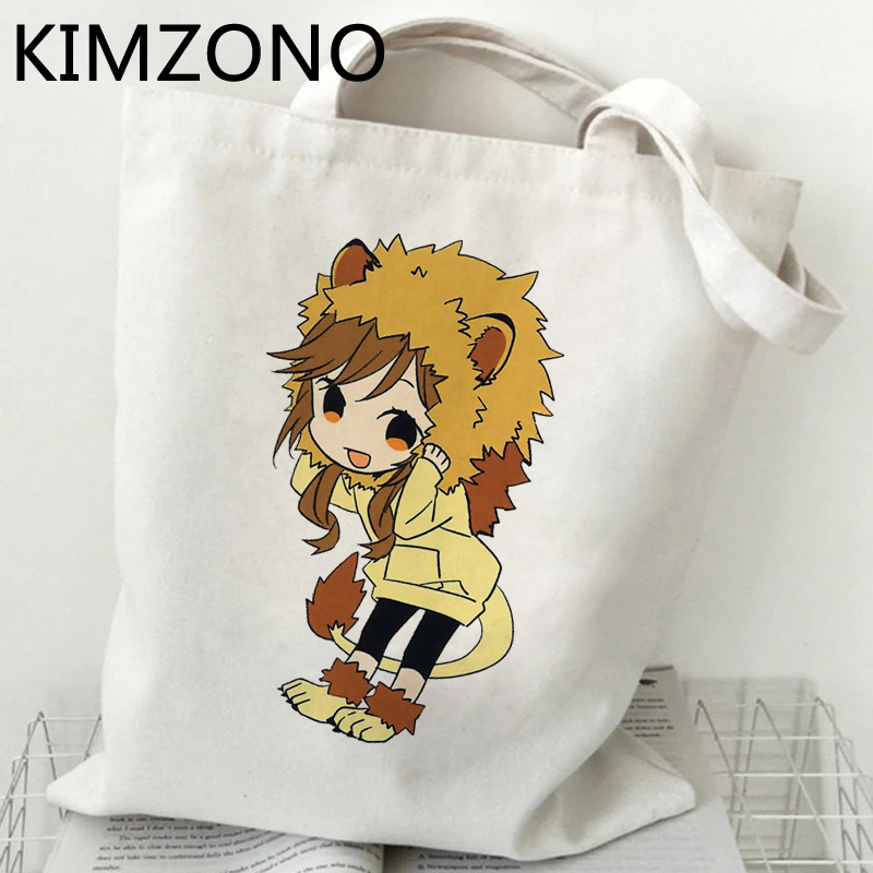 Horimiya bevásárlótáska pamut újrahasznosítható újrahasznosítható táska bolsas de tela táska bolsas ecologicas szőtt összecsukható reciclaje markoló