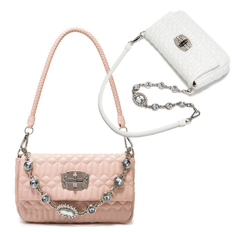 Hamis kő lánc fogantyú kézitáska medál Gyémánt utánzat Táska pánt női Válltáska vállpánt díszítés Táska kiegészítők