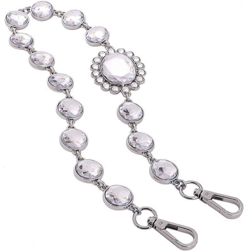 Hamis kő lánc fogantyú kézitáska medál Gyémánt utánzat Táska pánt női Válltáska vállpánt díszítés Táska kiegészítők