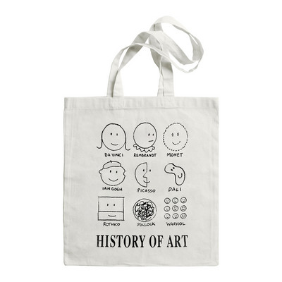 Τσάντα υψηλής χωρητικότητας History Of Art Τσάντα τσάντα για γυναίκες Καμβάς πολυτελής τσάντα αγορών Έντυπη τσάντα ύφασμα επαναχρησιμοποιήσιμη λογότυπο σχεδιαστή