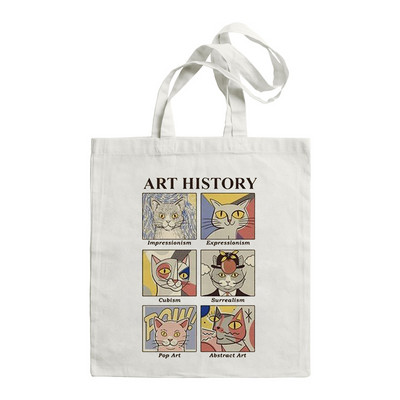 Τσάντα υψηλής χωρητικότητας History Of Art Τσάντα τσάντα για γυναίκες Καμβάς πολυτελής τσάντα αγορών Έντυπη τσάντα ύφασμα επαναχρησιμοποιήσιμη λογότυπο σχεδιαστή