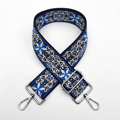 Ethnic Style Κέντημα Ζώνη Τσάντα Ζακάρ Ζάντε χιαστί λουράκι Ρυθμιζόμενο φαρδιές ζώνες τσάντας Χρυσό ασημί κούμπωμα τσάντα αξεσουάρ Νέα