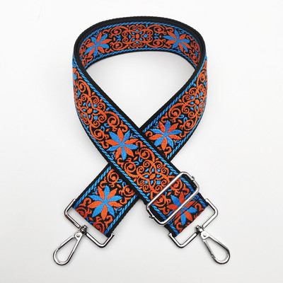 Ethnic Style Κέντημα Ζώνη Τσάντα Ζακάρ Ζάντε χιαστί λουράκι Ρυθμιζόμενο φαρδιές ζώνες τσάντας Χρυσό ασημί κούμπωμα τσάντα αξεσουάρ Νέα