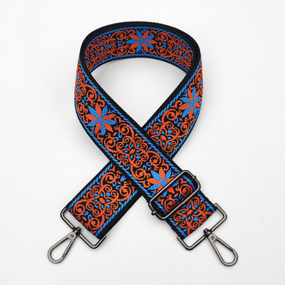 Ethnic Style Κέντημα Ζώνη Τσάντα Ζακάρ Ζάντε χιαστί λουράκι Ρυθμιζόμενο φαρδιές ζώνες τσάντας Χρυσό ασημί κούμπωμα τσάντα αξεσουάρ Νέα