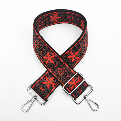 Ethnic Style Κέντημα Ζώνη Τσάντα Ζακάρ Ζάντε χιαστί λουράκι Ρυθμιζόμενο φαρδιές ζώνες τσάντας Χρυσό ασημί κούμπωμα τσάντα αξεσουάρ Νέα