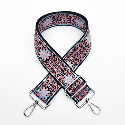 Ethnic Style Κέντημα Ζώνη Τσάντα Ζακάρ Ζάντε χιαστί λουράκι Ρυθμιζόμενο φαρδιές ζώνες τσάντας Χρυσό ασημί κούμπωμα τσάντα αξεσουάρ Νέα