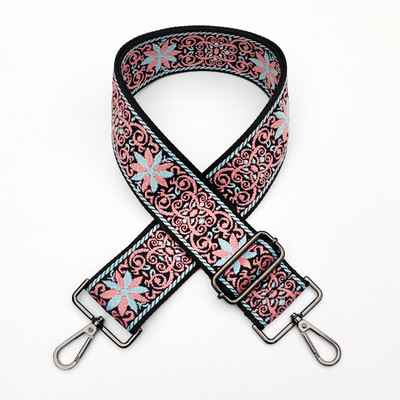 Ethnic Style Κέντημα Ζώνη Τσάντα Ζακάρ Ζάντε χιαστί λουράκι Ρυθμιζόμενο φαρδιές ζώνες τσάντας Χρυσό ασημί κούμπωμα τσάντα αξεσουάρ Νέα