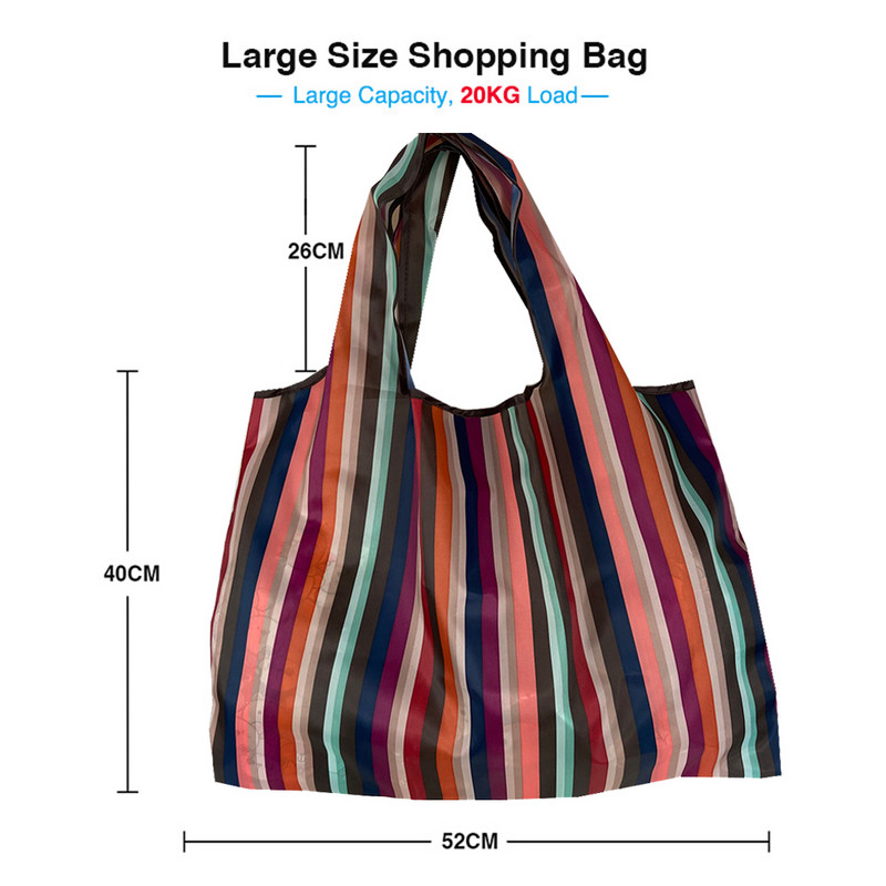 Velika najlonska ženska torba za kupnju, sklopiva torba za višekratnu upotrebu, torba za kupnju, ručna torba, ekološka torba, velike torbe