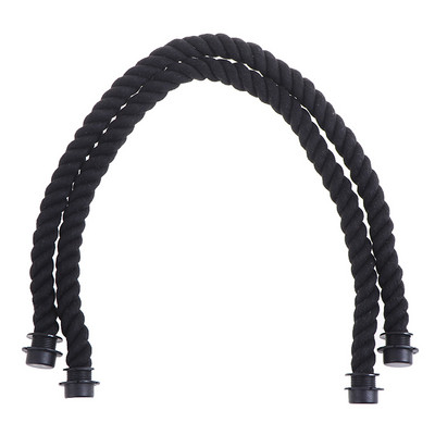 Nauja 1 pora ilgų trumpų juodų natūralių kanapinių virvių rankena O maišui Obag Moteriška rankinė Klasikinis mini EVA krepšys