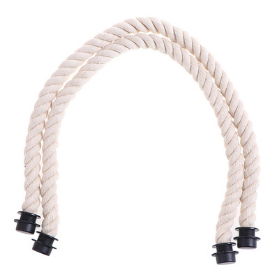 Nauja 1 pora ilgų trumpų juodų natūralių kanapinių virvių rankena O maišui Obag Moteriška rankinė Klasikinis mini EVA krepšys