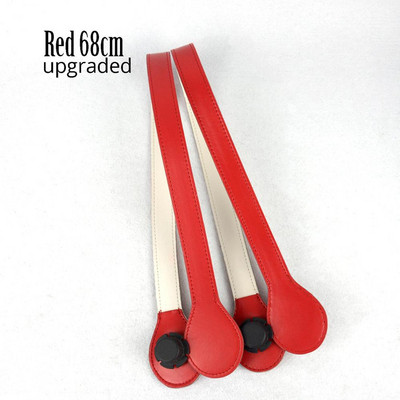 TANQU ilga trumpa plokščia rankena, skirta obag Dirbtinės PU odinės rankenos nuleidimo formos galas O krepšiui OCHIC Obag '50