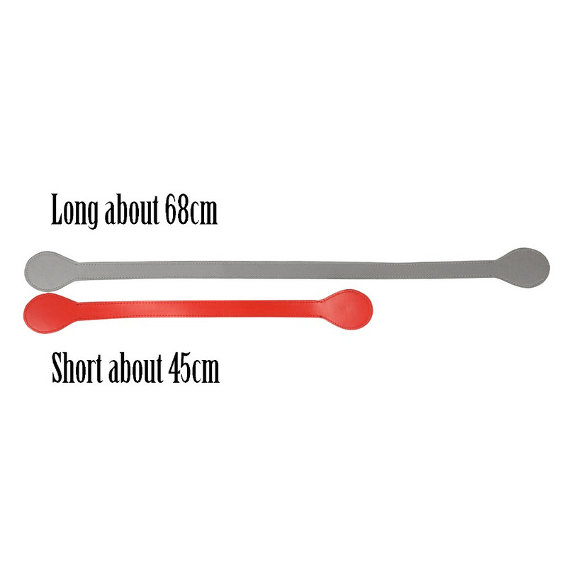 TANQU ilga trumpa plokščia rankena, skirta obag Dirbtinės PU odinės rankenos nuleidimo formos galas O krepšiui OCHIC Obag '50