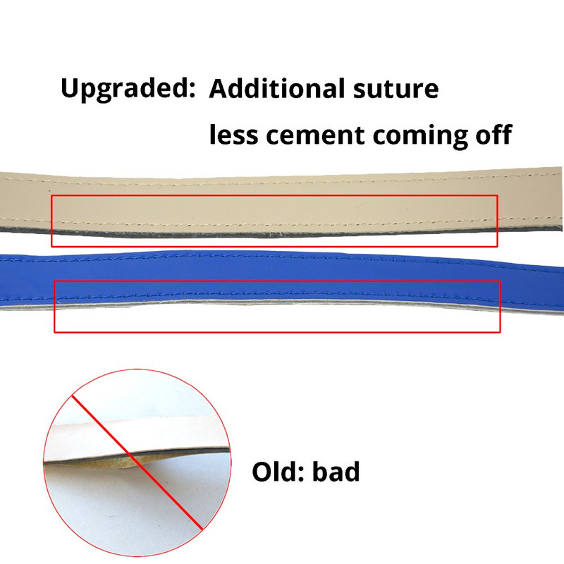 TANQU ilga trumpa plokščia rankena, skirta obag Dirbtinės PU odinės rankenos nuleidimo formos galas O krepšiui OCHIC Obag '50