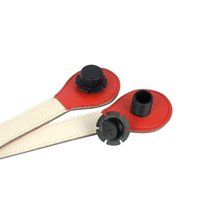 TANQU ilga trumpa plokščia rankena, skirta obag Dirbtinės PU odinės rankenos nuleidimo formos galas O krepšiui OCHIC Obag '50