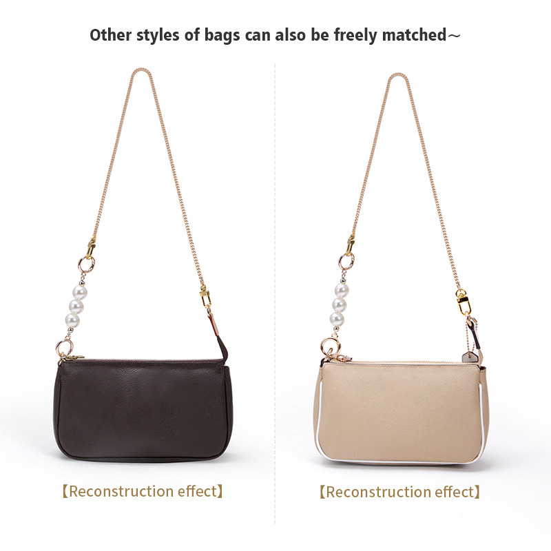 WUTA Extensie Lanț de perle pentru LV Curea pentru geantă de mână Extensoare Cureaua pentru geantă Transformare Curea de umăr Crossbody Accesorii pentru genți