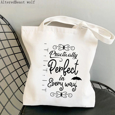 Ženske kupce praktički savršene u svakom pogledu Mary Poppins torba Harajuku Shopping platnena torba torba za djevojke Ženska torba na rame