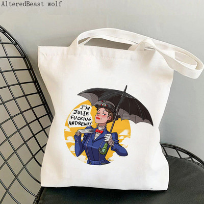 Ženske kupce praktički savršene u svakom pogledu Mary Poppins torba Harajuku Shopping platnena torba torba za djevojke Ženska torba na rame
