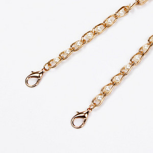 Perlų imitacijos grandinės priedų krepšio dirželis įstrižas pečių dirželio krepšio grandinėlė moteriškas metalinis krepšio dirželis „pasidaryk pats“ gaminių priedai