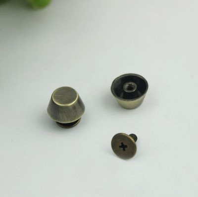 20 szett Rose Gold fém kiváló minőségű bőr táska kézitáska pénztárca alja lábvédő körömcsavaros öv visszacsavarható gomb szegecs tüske