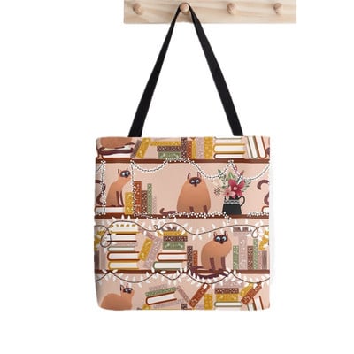 Ženska torba za kupovinu Knjižnica, mačke, knjige, torba za knjige, Harajuku, platnena torba za kupovinu, torba za djevojčice, ženska torba, torba na rame