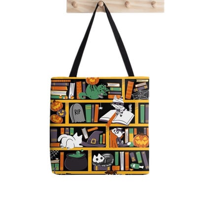 Ženska torba za kupovinu Knjižnica, mačke, knjige, torba za knjige, Harajuku, platnena torba za kupovinu, torba za djevojčice, ženska torba, torba na rame