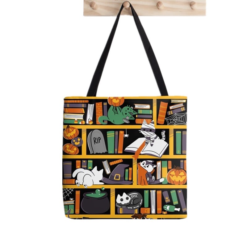 Ženska torba za kupovinu Knjižnica, mačke, knjige, torba za knjige, Harajuku, platnena torba za kupovinu, torba za djevojčice, ženska torba, torba na rame