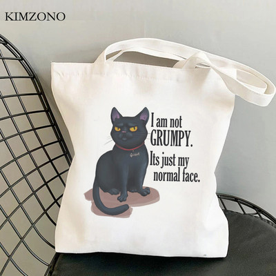 Macska bevásárlótáska élelmiszerbolt vászon vásárló pamut juta táska táska hálószövet szőtt cabas