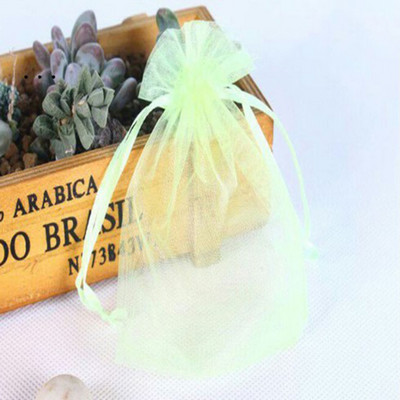 100 gab./partija Organzas maisiņš Juvelierizstrādājumu Tills Savelkamās Somas Juvelierizstrādājumu Iepakojums Displejs un Juvelierizstrādājumu maisiņi Kāzu dāvana