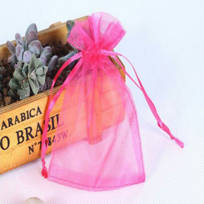 100 gab./partija Organzas maisiņš Juvelierizstrādājumu Tills Savelkamās Somas Juvelierizstrādājumu Iepakojums Displejs un Juvelierizstrādājumu maisiņi Kāzu dāvana