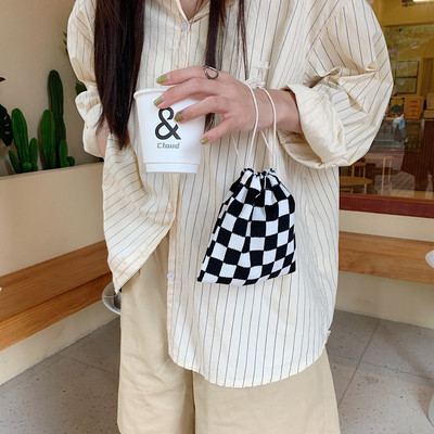 Miela maža monetų piniginė sutraukiama maišelis Rankinės Moteris Mergaitė Vaikai Papuošalai Lūpų dažai Kosmetika Virvelė Krepšeliai Laikymas Krepšelis Virvelinis krepšys