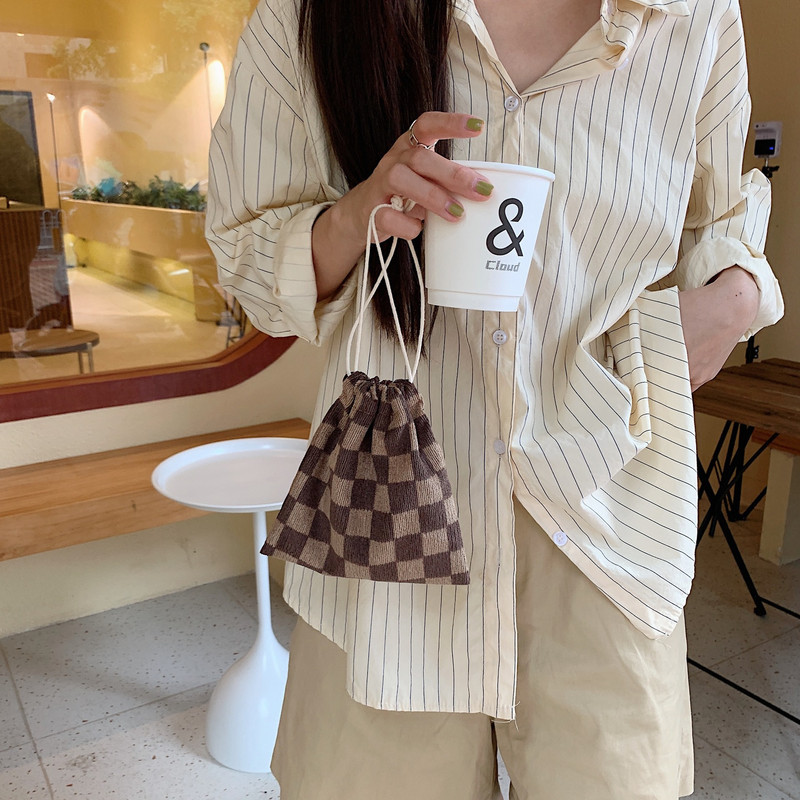 Miela maža monetų piniginė sutraukiama maišelis Rankinės Moteris Mergaitė Vaikai Papuošalai Lūpų dažai Kosmetika Virvelė Krepšeliai Laikymas Krepšelis Virvelinis krepšys