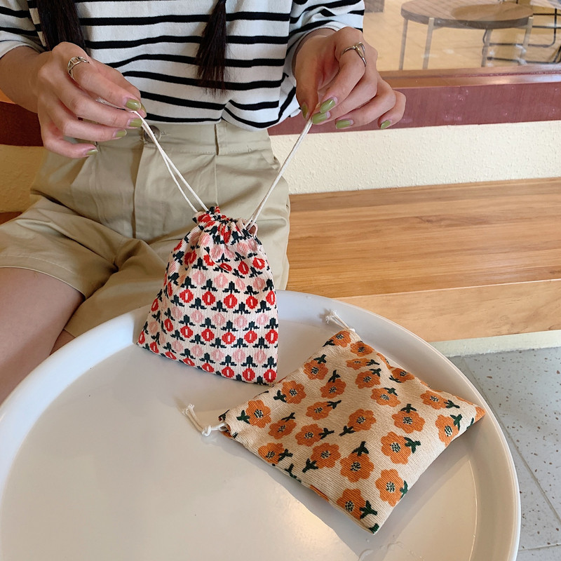 Miela maža monetų piniginė sutraukiama maišelis Rankinės Moteris Mergaitė Vaikai Papuošalai Lūpų dažai Kosmetika Virvelė Krepšeliai Laikymas Krepšelis Virvelinis krepšys